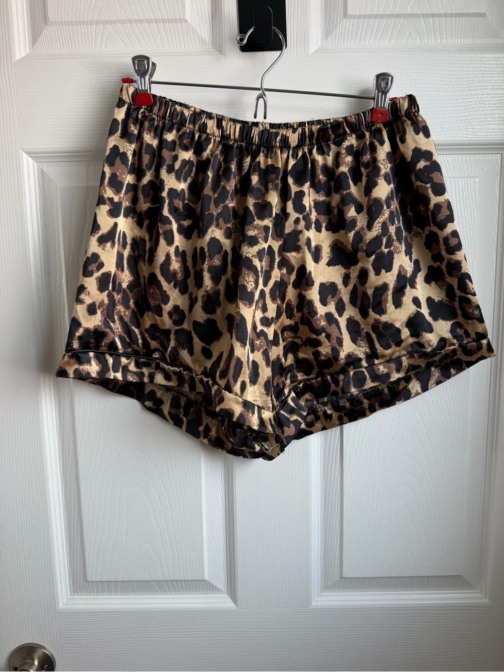 SHEIN Woman’s leopard Print Satin Sleep Shorts